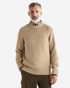 Roots Robson Saddle Crew Sweater - CARAMEL CAFE MIX