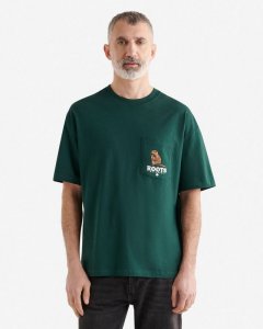Roots Mens Wildlife Relaxed Pocket T-Shirt - VARSITY GREEN