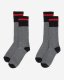 Roots Adult Cotton Cabin Pop Sock 2 Pack - MEDIUM GREY MIX
