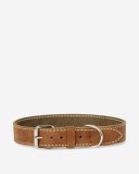 Roots Extra Large Leather Dog Collar - NATURAL