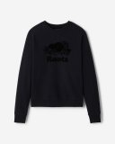Roots Organic Original Crew Sweatshirt - BLACK/BLACK