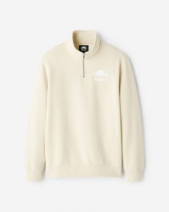 Roots Organic Original Half Zip Stein - ALMOND MILK