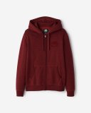 Roots Organic Original Full Zip Hoodie - CHERRY COLA PEPPER