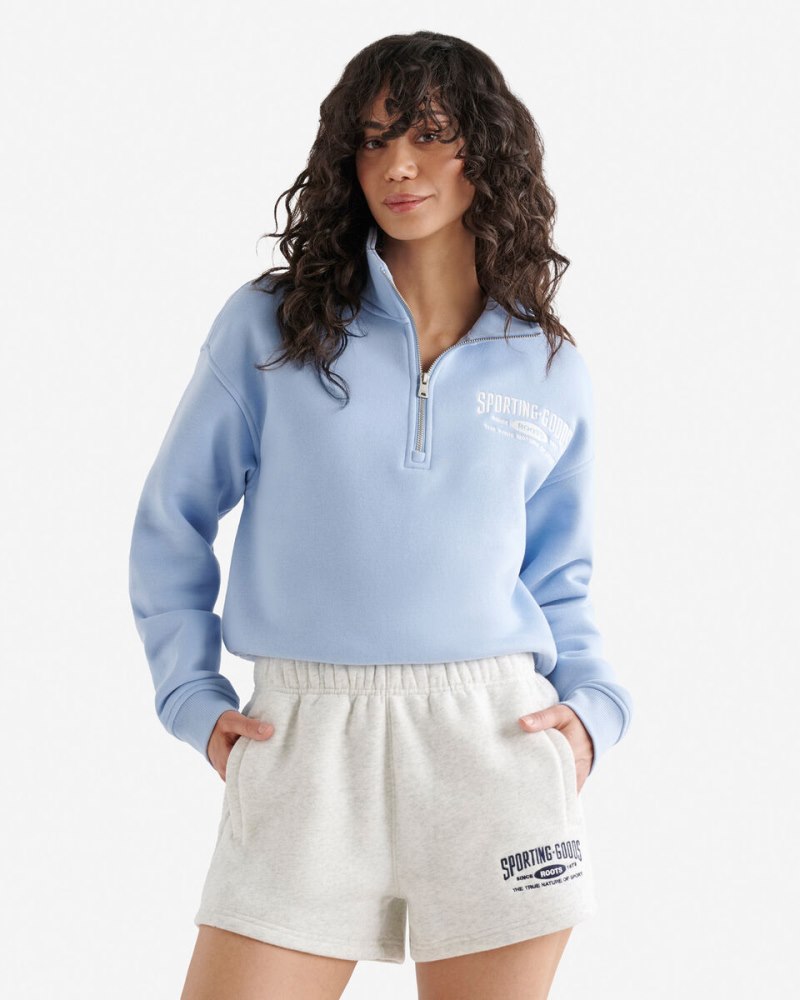 Roots Sporting Goods 99 Half Zip - CHALK BLUE