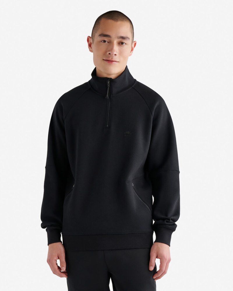 Roots Recover Half Zip Stein - BLACK