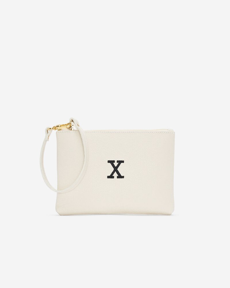 Roots Monogram Wristlet Ivory - X
