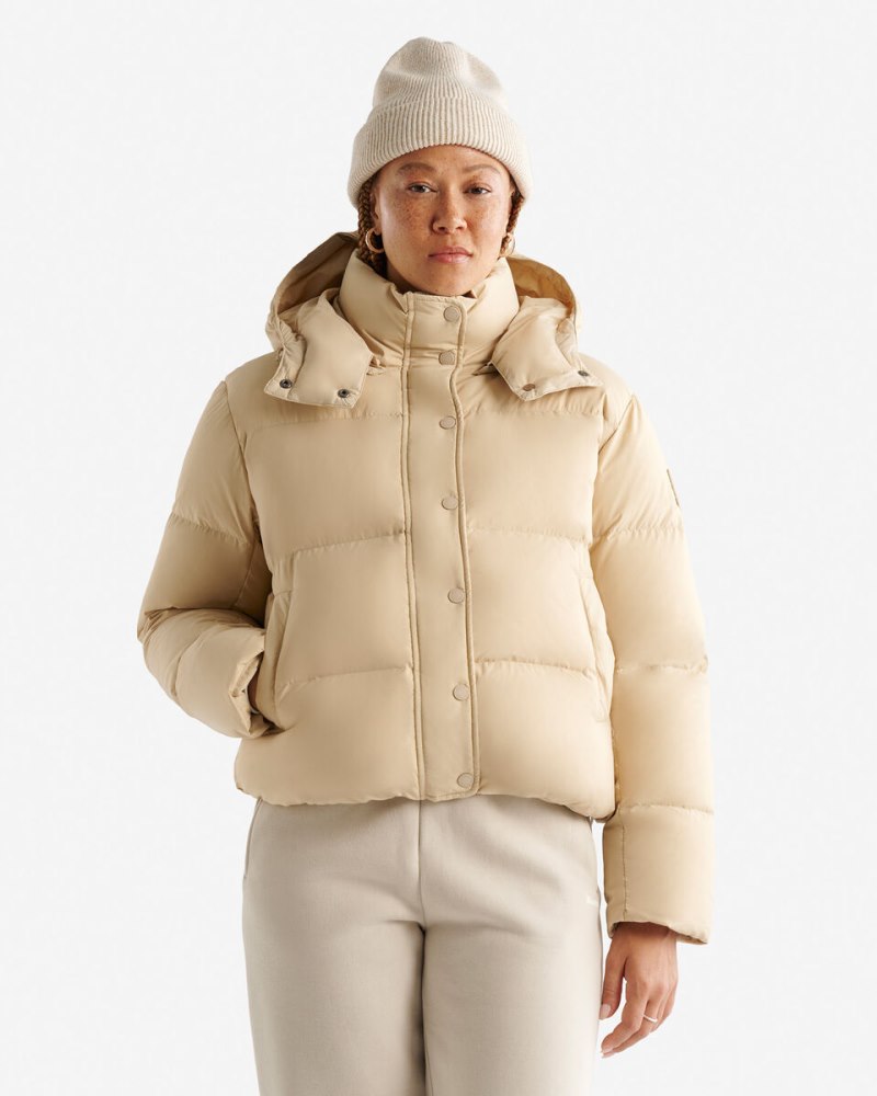 Roots Down Short Puffer - TRUE KHAKI