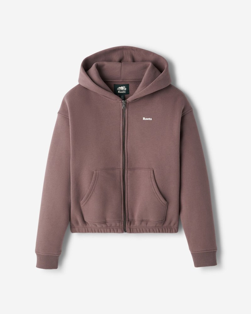 Roots Cloud Full Zip Hoodie - CINDER BROWN