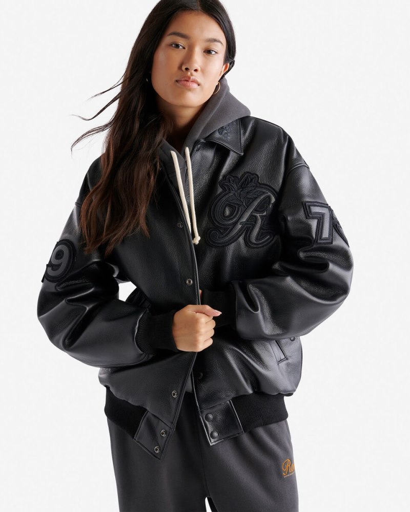 Roots Signature Varsity Jacket - BLACK