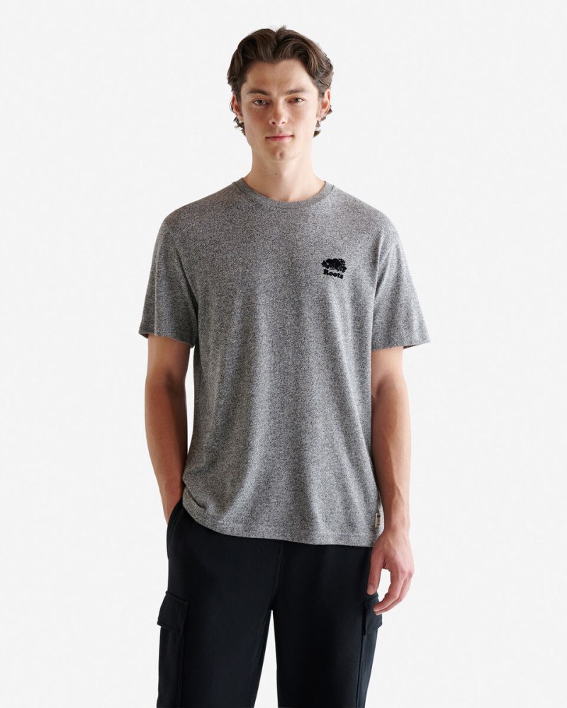 Roots Mens Organic Perfect Pepper T-shirt - SALT & PEPPER