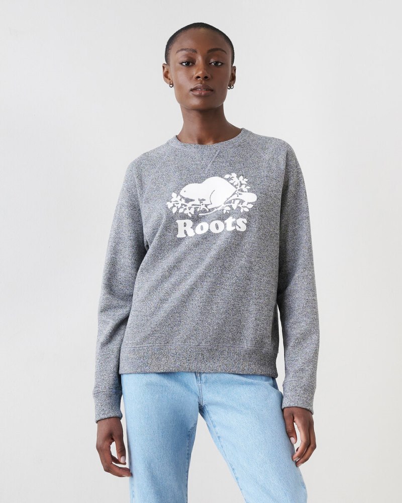 Roots Organic Original Crew Sweatshirt - SALT & PEPPER
