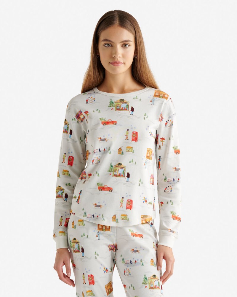 Roots Womens Holiday Pajama Top - MULTI