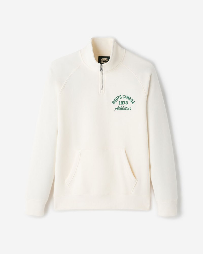 Roots 1973 Athletics Half Zip Stein - EGRET