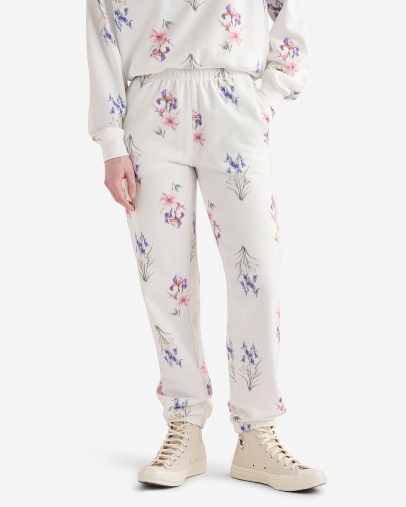 Roots Cooper Floral Sweatpant - COCONUT WHITE