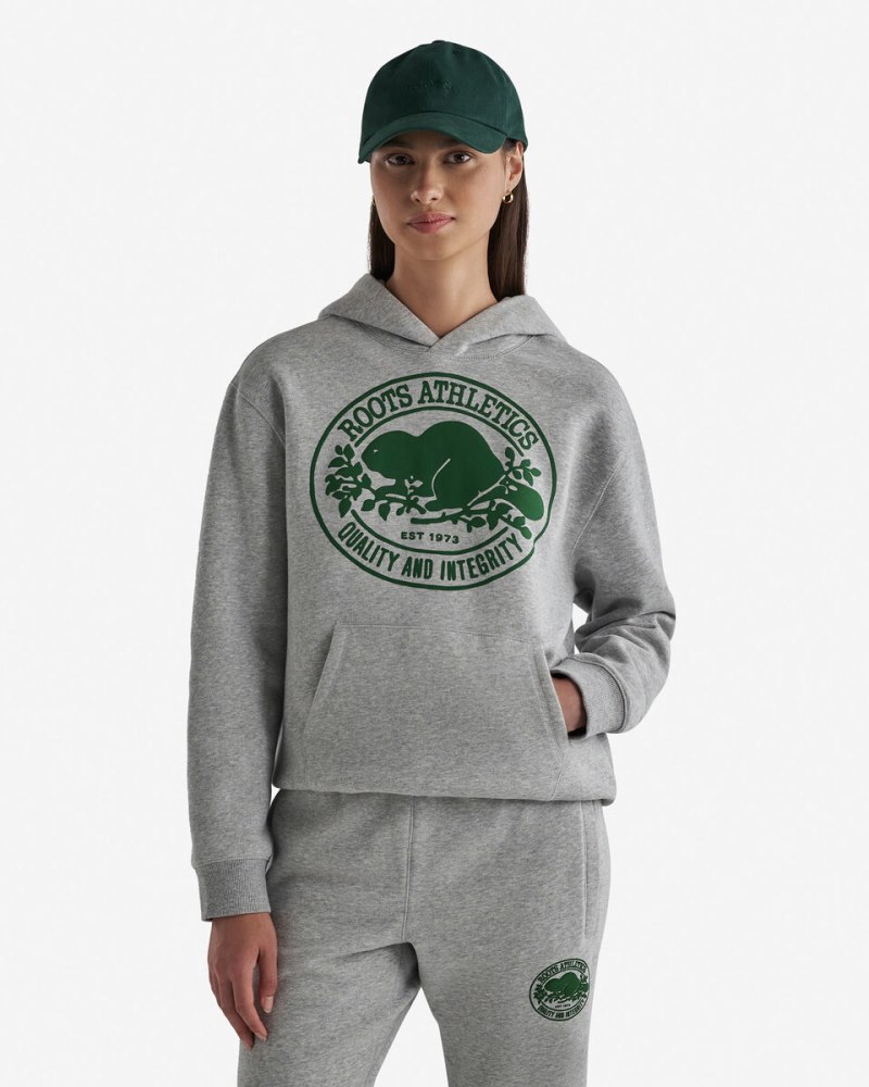 Roots Womens Heritage Beaver Hoodie - GREY MIX