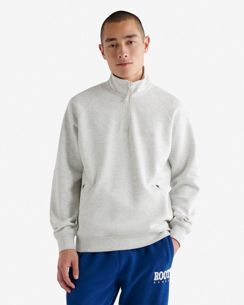 Roots Recover Half Zip Stein - WHITE MIX