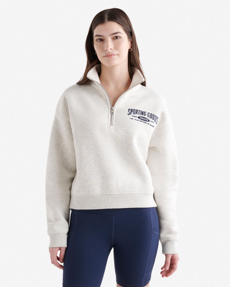 Roots Sporting Goods 99 Half Zip - WHITE MIX