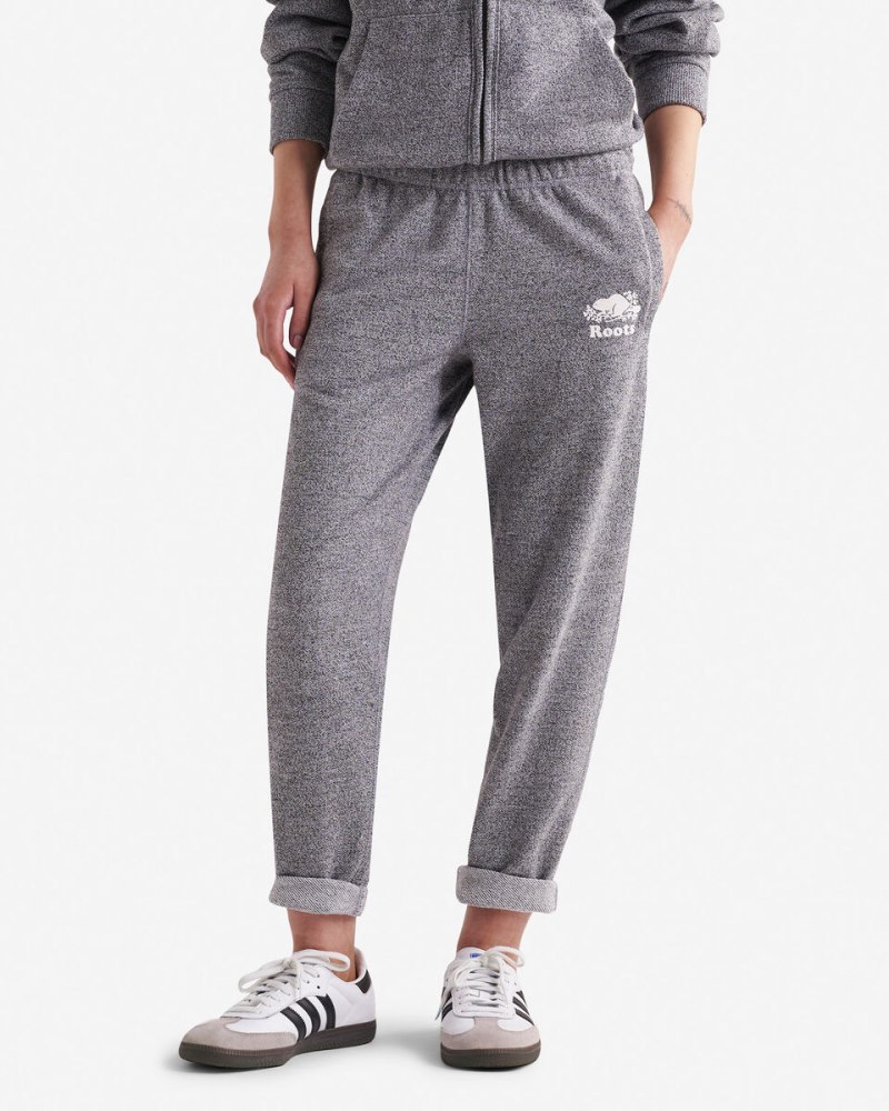 Roots Organic Easy Ankle Sweatpant - SALT & PEPPER