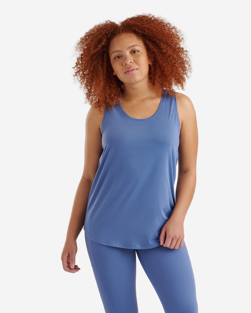 Roots Renew Racer Tank - BLUE HORIZON
