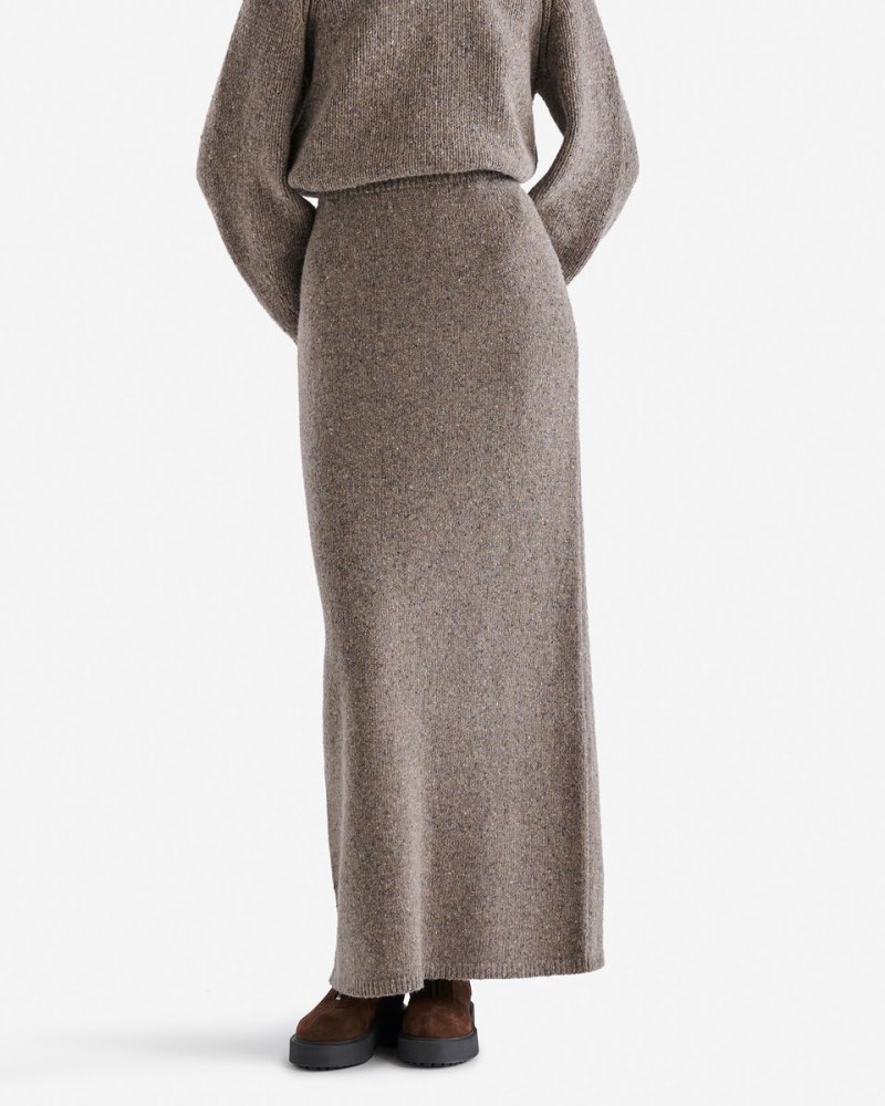 Roots Cormorant Maxi Skirt - GREY TWEED