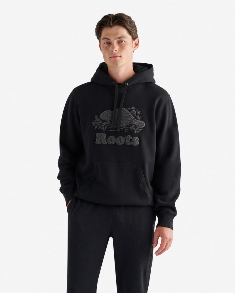 Roots Cooper Novelty Kanga Hoodie - BLACK
