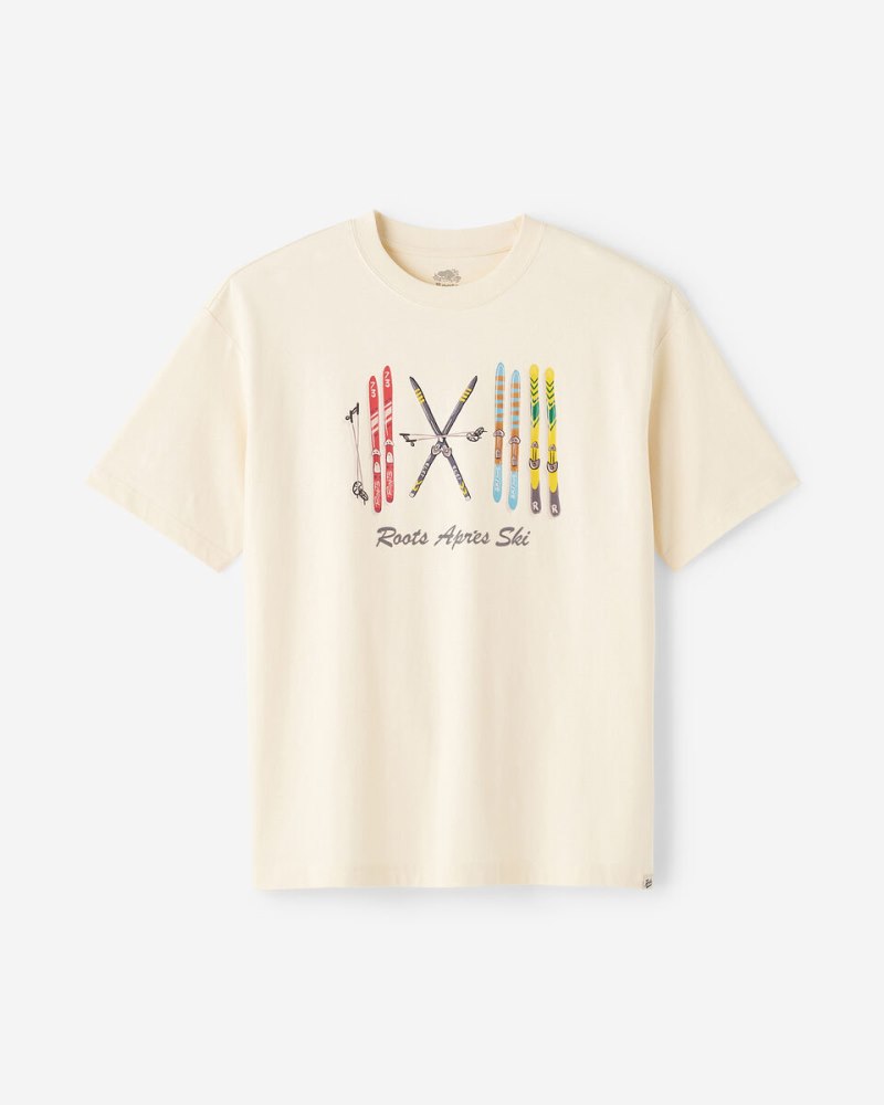 Roots Mens Roots Apres Ski T-Shirt - SEEDPEARL CREAM