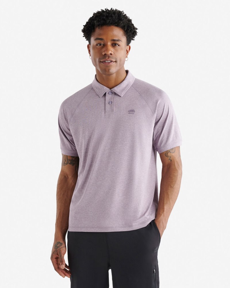 Roots Renew Short Sleeve Polo - LAVENDER MIST PEPPER