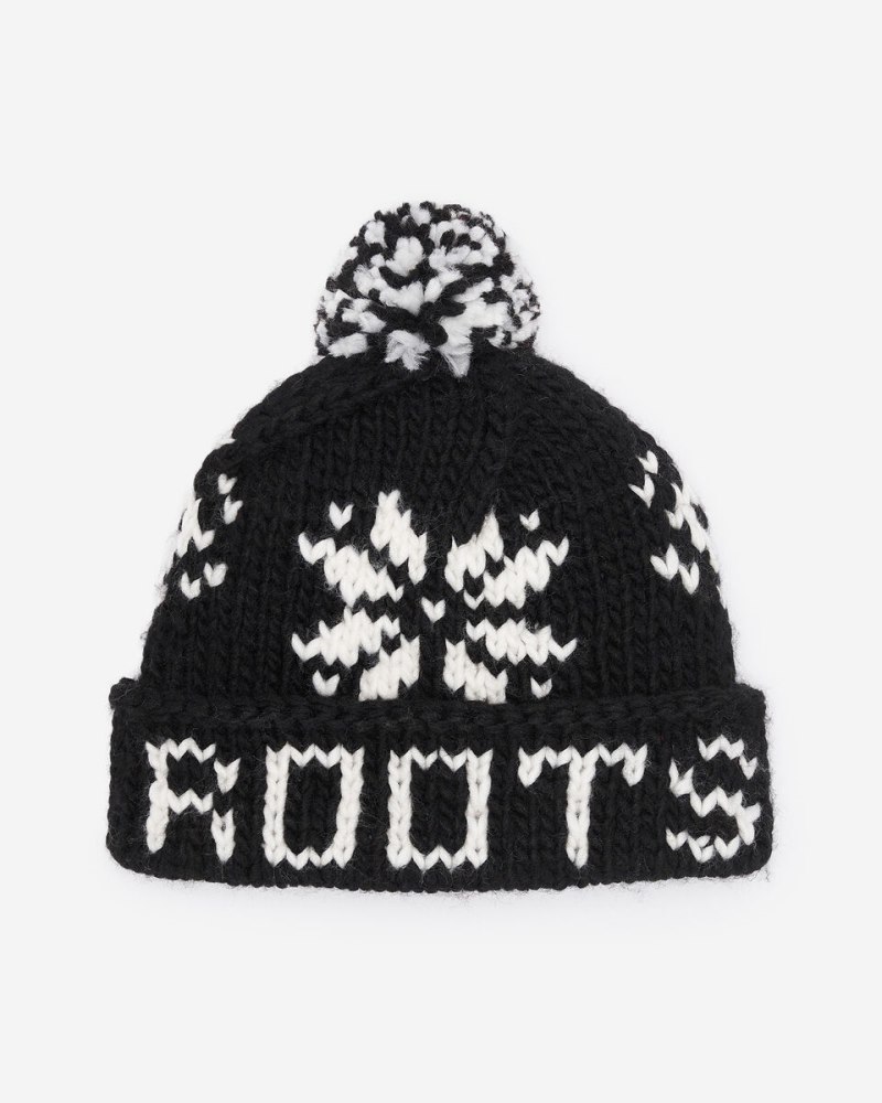 Roots Olivia Hand Knit Toque - BLACK