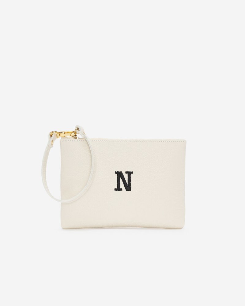 Roots Monogram Wristlet Ivory - N