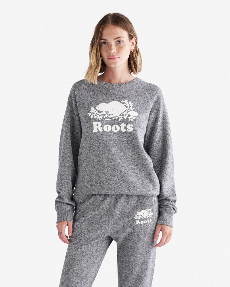 Roots Organic Original Crew Sweatshirt - SALT & PEPPER