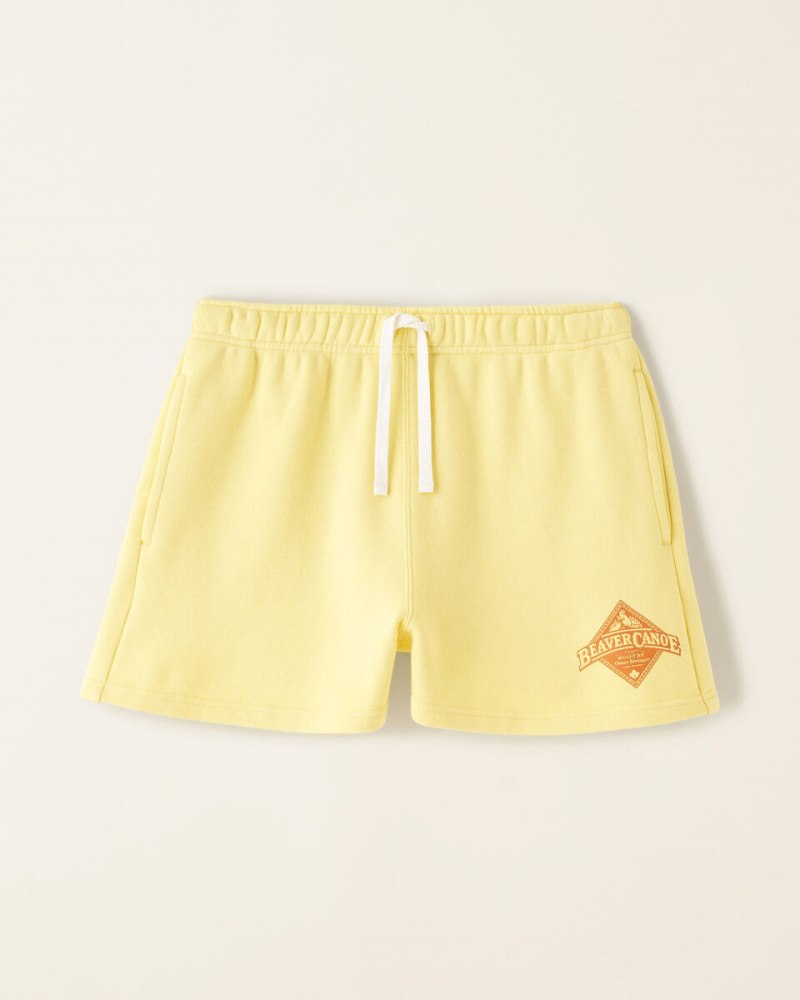Roots Beaver Canoe Sweat Short 3 Inch - POPCORN YELLOW