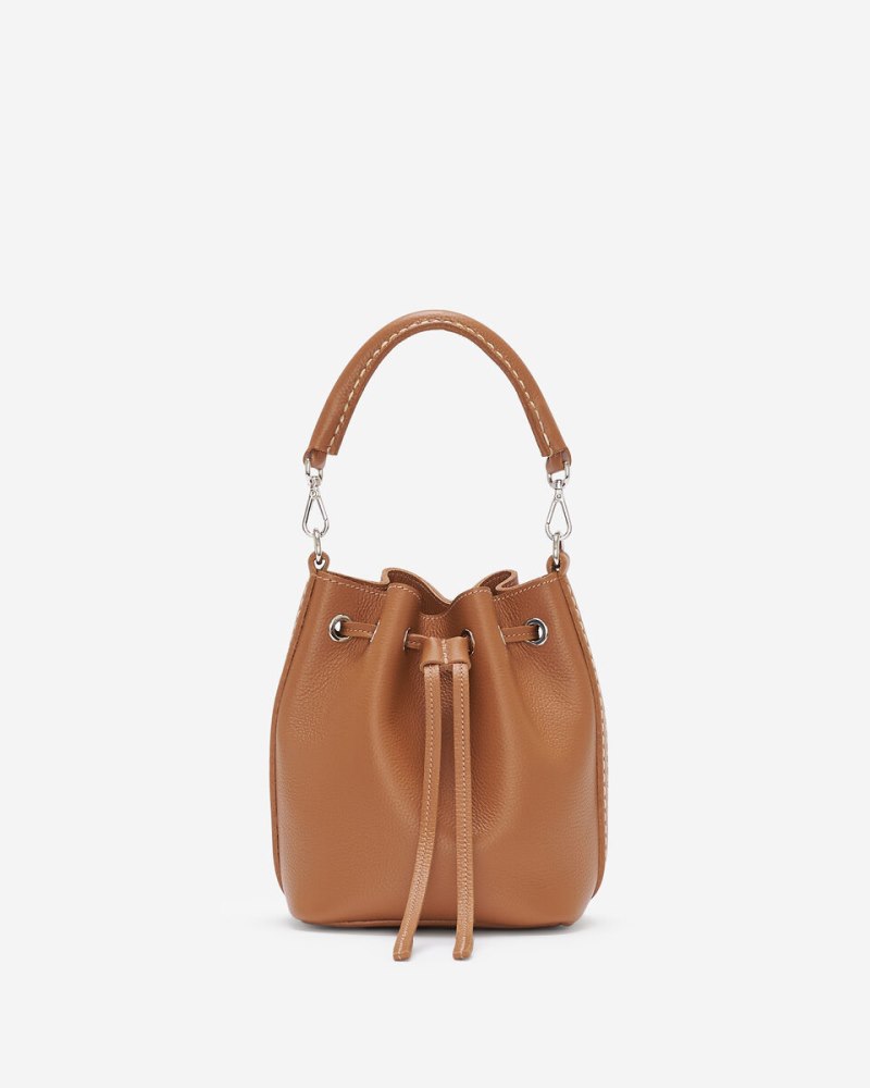 Roots Mini Bucket Bag 2.0 Cervino - TAN/POWDER PINK