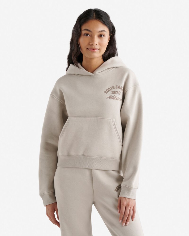 Roots 1973 Athletics Shrunken Hoodie - SILVER LINING
