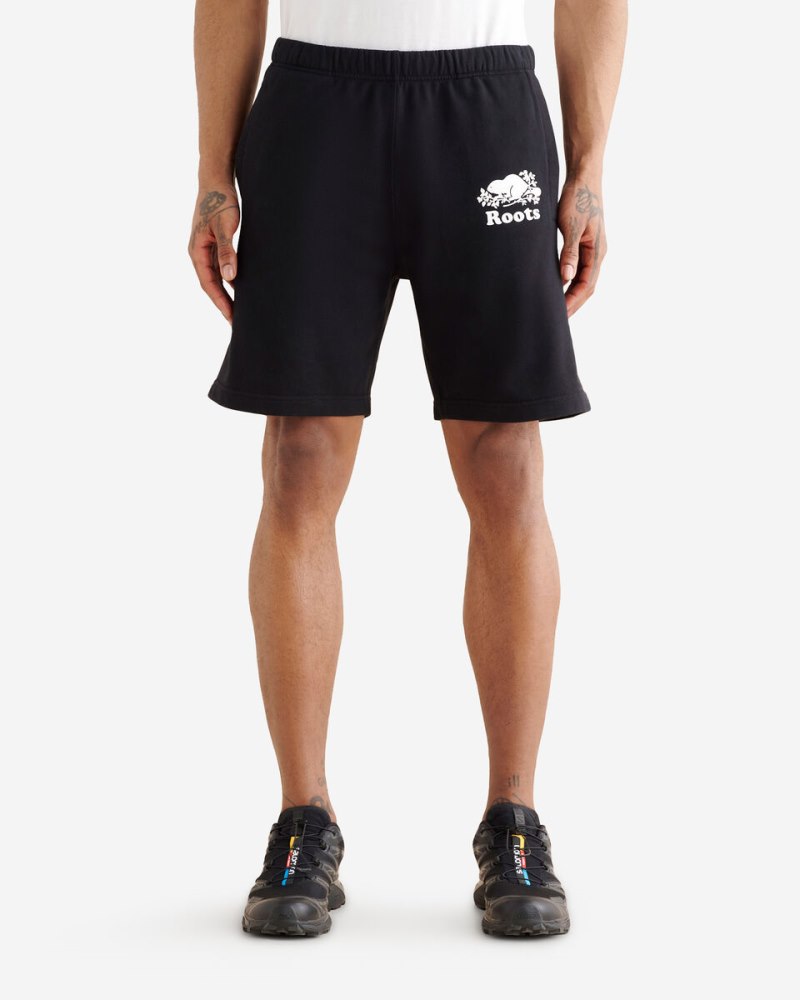 Roots Organic Original Sweatshort 8 Inch - BLACK