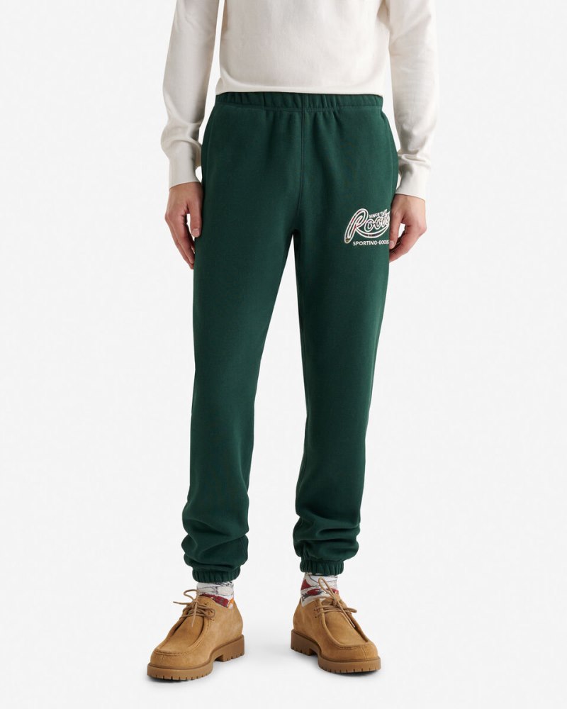 Roots Plaid Applique Sweatpant - VARSITY GREEN