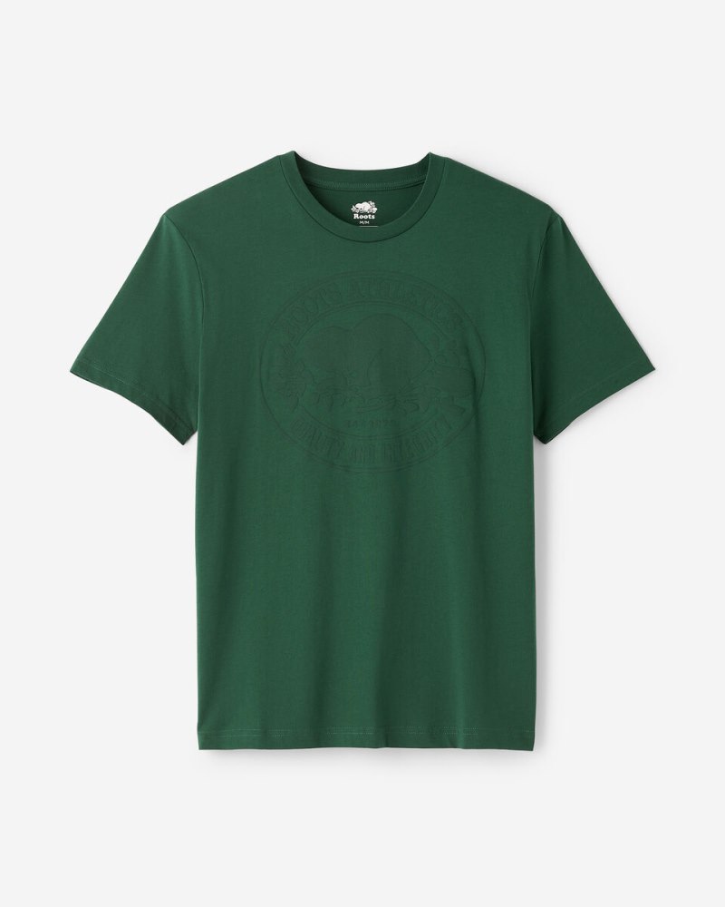 Roots Mens Heritage Beaver T-Shirt - PINE NEEDLE GREEN