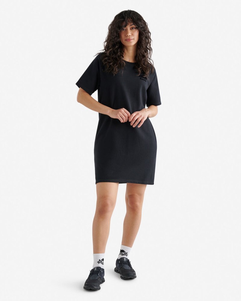 Roots Cooper Shortsleeve Sweat Dress - BLACK