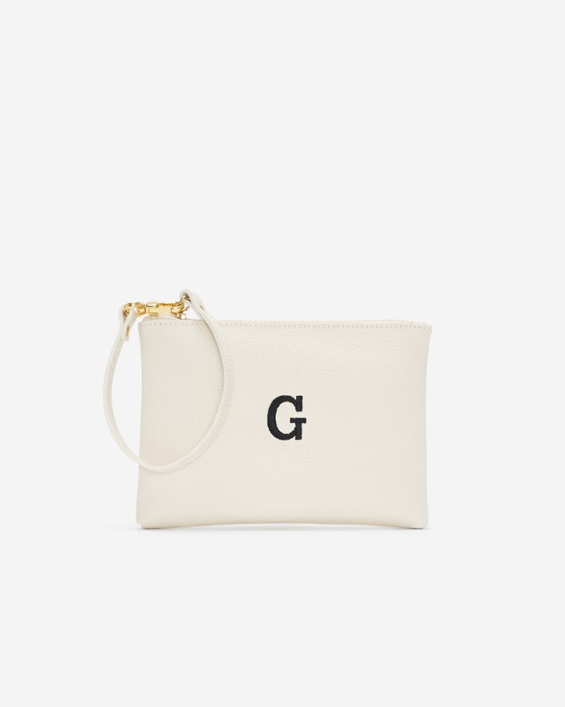 Roots Monogram Wristlet Ivory - G