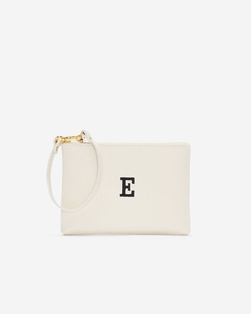 Roots Monogram Wristlet Ivory - E