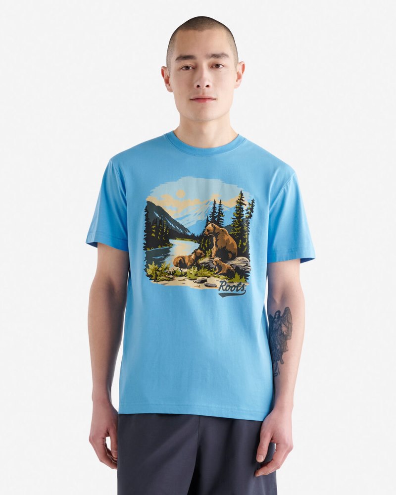 Roots Mens True Nature T-Shirt - HERITAGE BLUE