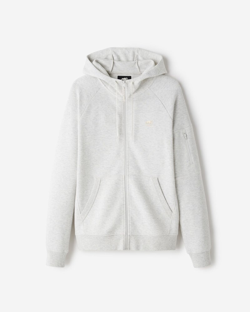 Roots Recover Full Zip Hoodie - WHITE MIX