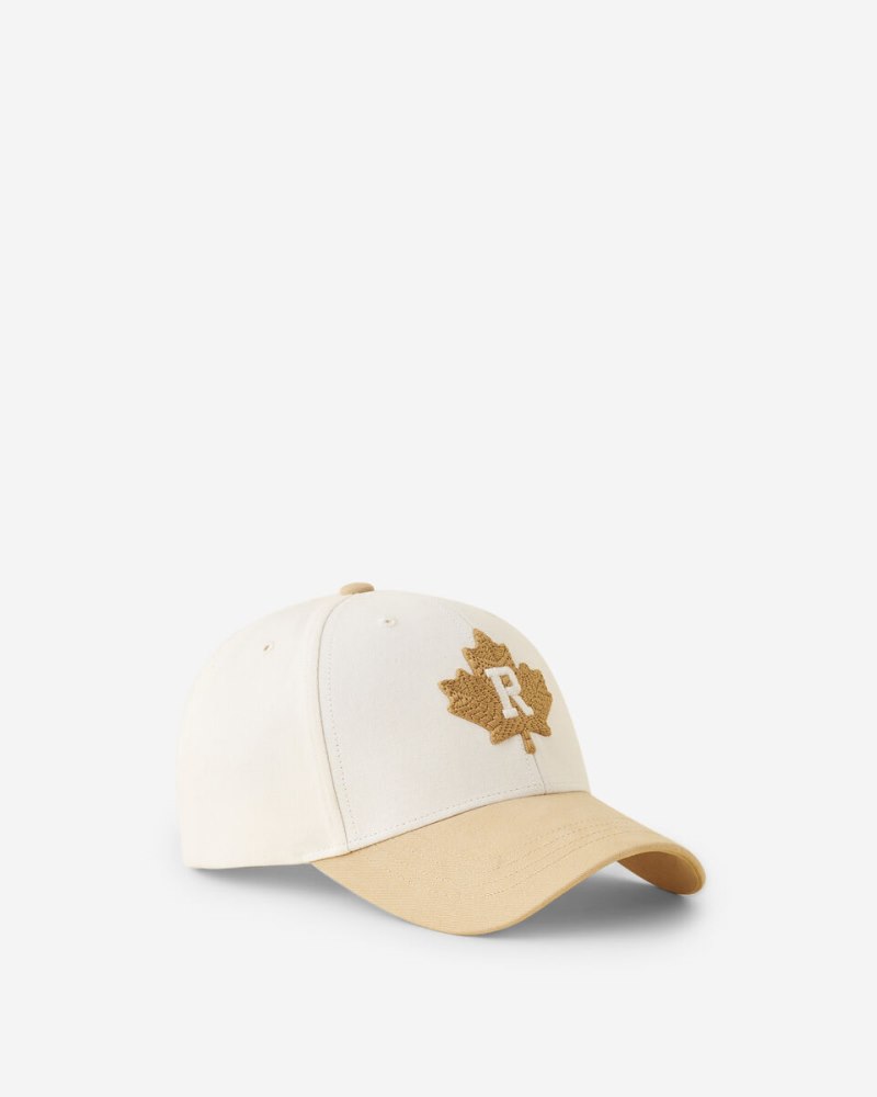 Roots Modern Leaf Roots Baseball Cap - EGRET