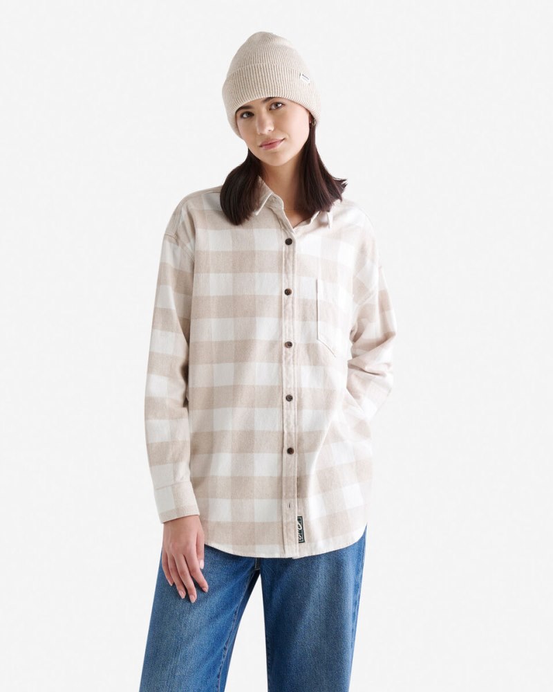 Roots Park Plaid Relaxed Shirt - FLAXSEED MIX