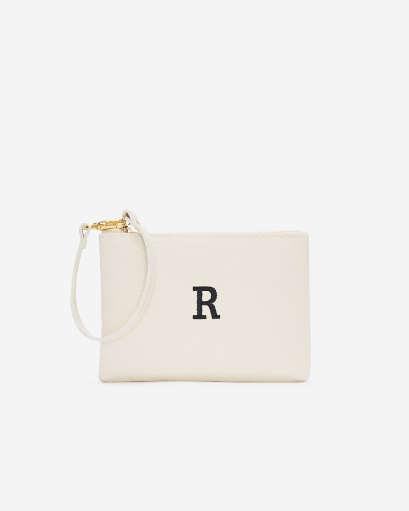 Roots Monogram Wristlet Ivory - R