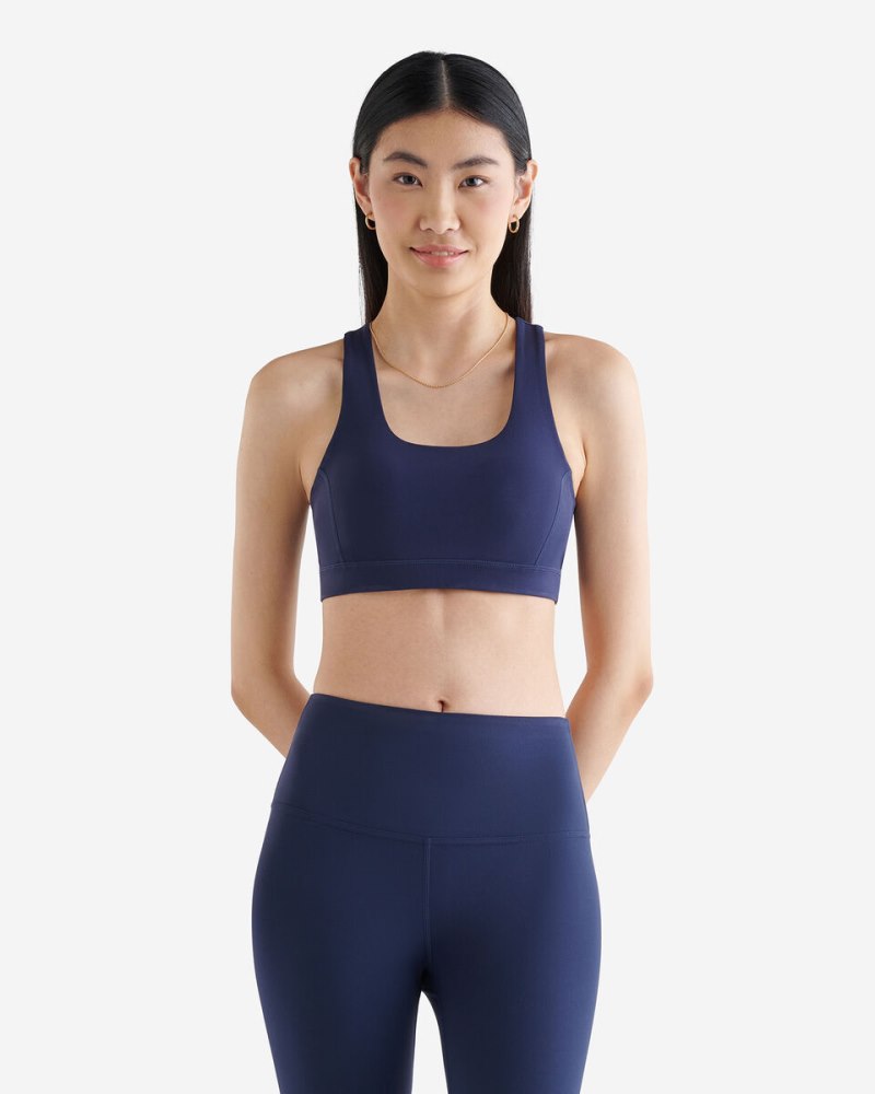 Roots Restore Stretch Sports Bra - NAVY BLAZER