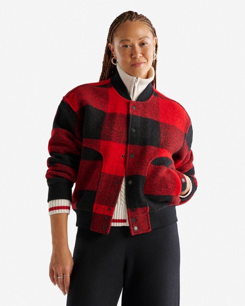 Roots Seymour Flight Jacket - SEYMOUR RED PLAID