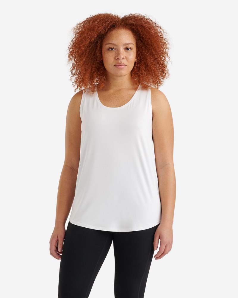 Roots Renew Racer Tank - WHITE