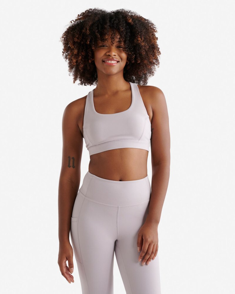 Roots Restore Stretch Sports Bra - LILAC GREY