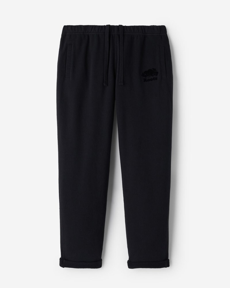Roots Organic Easy Ankle Sweatpant - BLACK