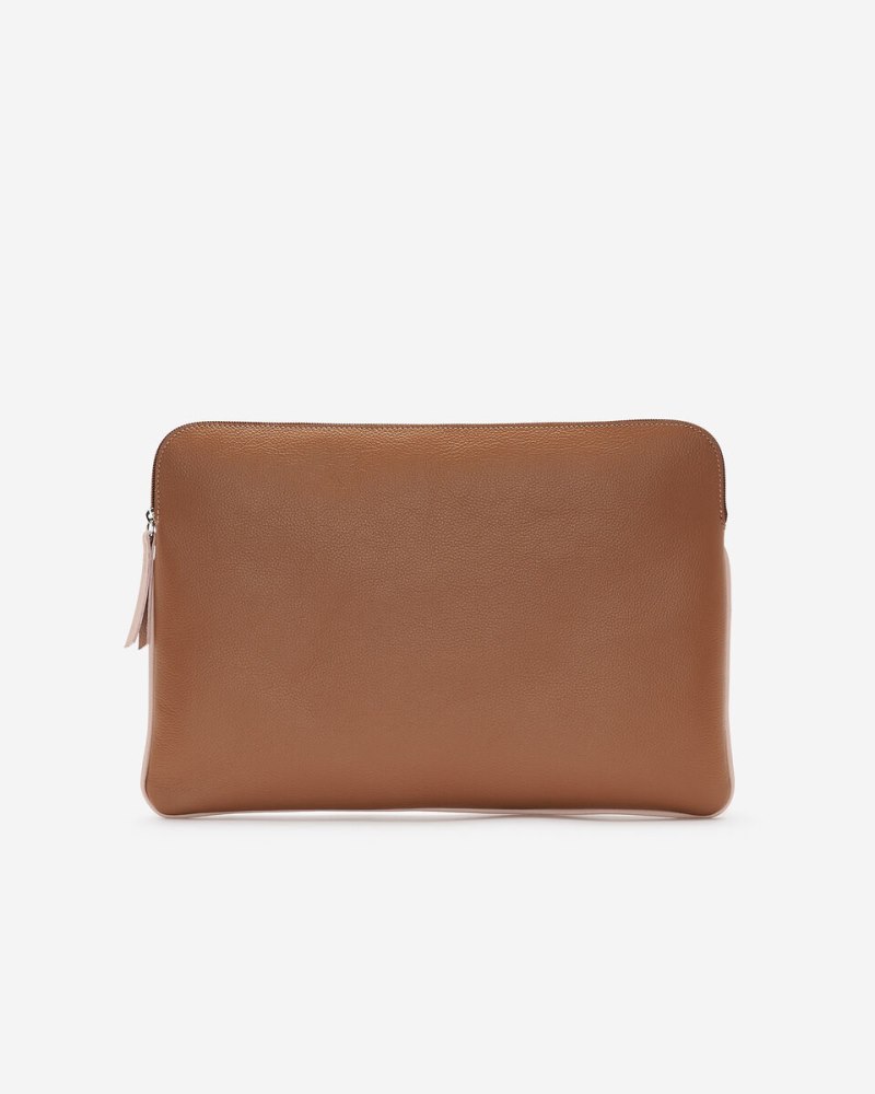 Roots Zip Laptop Sleeve Cervino - TAN/POWDER PINK